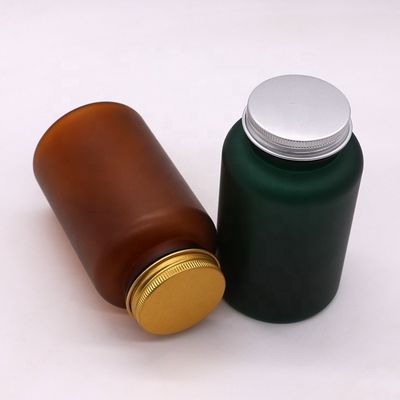250 ml de frasco de plástico médico PET personalizável para cápsula de pílulas em cor fosca/ congelada