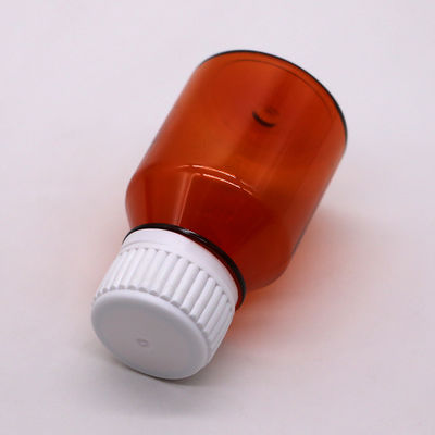 Garrafas de pílulas de plástico portáteis PET vazias de 50 ml com tampa de parafuso branco