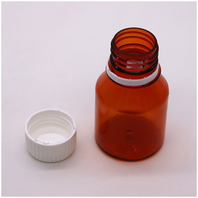 Garrafas de pílulas de plástico portáteis PET vazias de 50 ml com tampa de parafuso branco