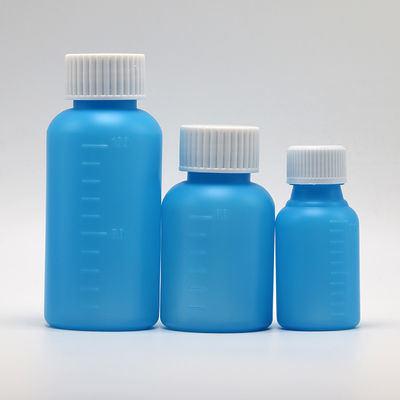 Medicina Industrial 60ml/2oz garrafa de xarope de HDPE branco/azul opaco anti-ultravioleta