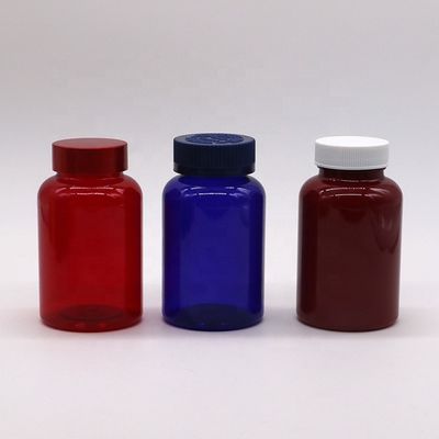 PET cápsula de plástico vazia frasco de remédio com CRC parafusos Flip Top Caps 175ML/CC/6OZ