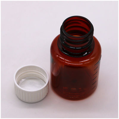 2OZ/60ml/cc PET Marrom Escala de classificação medicamentosa Botão de embalagem líquida para óleo de cigarro