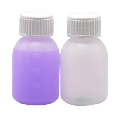 Garrafa de xarope de PE 60 ml / 2 oz em cor opaca branca / azul para opções de cores personalizadas