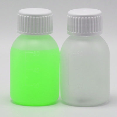 Garrafa de xarope de PE 60 ml / 2 oz em cor opaca branca / azul para opções de cores personalizadas