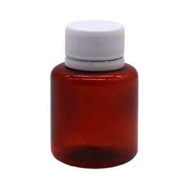 70 ml PET Ambar xarope para tosse de bordo frasco de líquido oral com tampa de segurança e vedação térmica