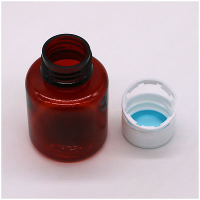 70 ml PET Ambar xarope para tosse de bordo frasco de líquido oral com tampa de segurança e vedação térmica