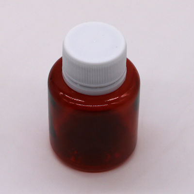 70 ml PET Ambar xarope para tosse de bordo frasco de líquido oral com tampa de segurança e vedação térmica