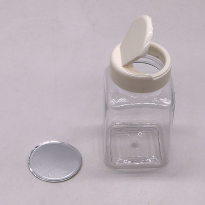 Botelha de remédio 100ml PET Botelha de plástico quadrado com cor personalizada e várias tampas