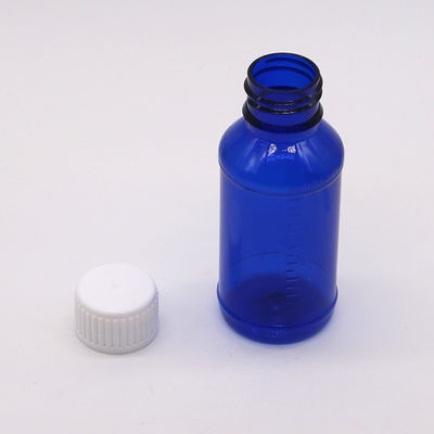 100cc PET Ambar/Laranja/Azul frasco de xarope para tosse de bordo com tampa de segurança e selo térmico