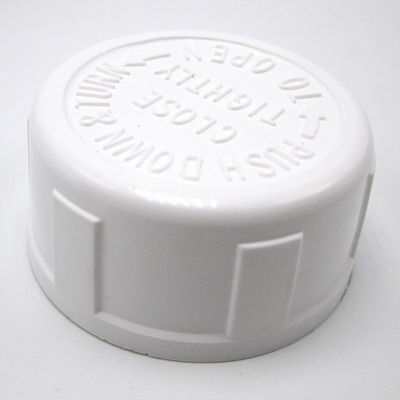 30 ml de HDPE Portátil em pó de plástico branco Pilha de remédio Tabletes Flascas de recipiente com tampa de segurança para crianças