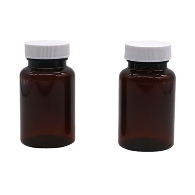 Collar de PET personalizável 120 ml garrafa de plástico sólido para medicamentos e produtos de saúde