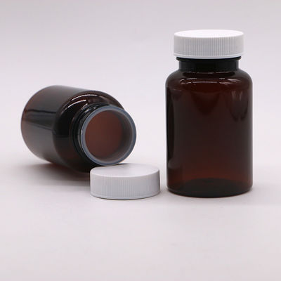 Collar de PET personalizável 120 ml garrafa de plástico sólido para medicamentos e produtos de saúde