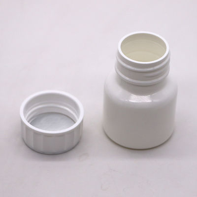 Logotipo personalizado 30ml PE White Pill Bottle Medicine com tampa de parafuso Alta Durabilidade
