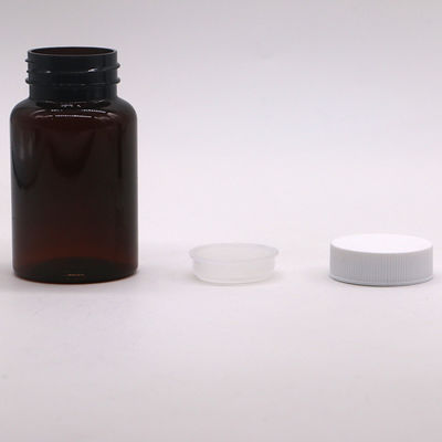 Collar de PET personalizável 120 ml garrafa de plástico sólido para medicamentos e produtos de saúde