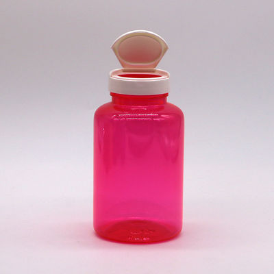 300 ml / 10 oz Botão de plástico PET de forma redonda com tampa de volta para recipiente de garrafa de pílula