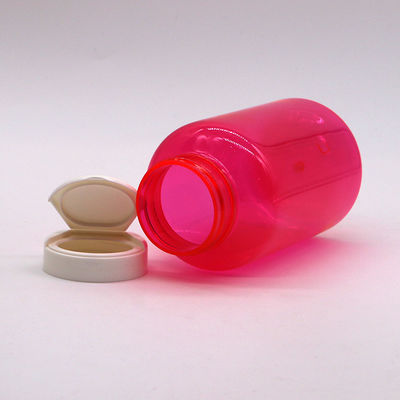 300 ml / 10 oz Botão de plástico PET de forma redonda com tampa de volta para recipiente de garrafa de pílula