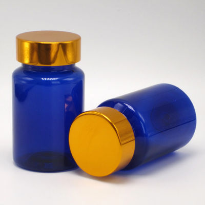 100 ml de PET Ambar Pilha/Vitamina/Cápsula de plástico com tampa de segurança para crianças e tampa de parafuso