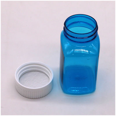 Garrafa Sólida Garrafa em pó com tampa de parafuso Garrafa de plástico transparente PET quadrada de 120 ml