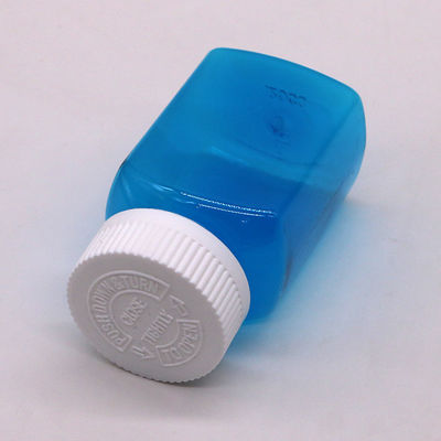 Garrafa Sólida Garrafa em pó com tampa de parafuso Garrafa de plástico transparente PET quadrada de 120 ml