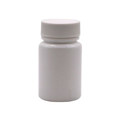 50 mL PE Botão de plástico HDPE de forma redonda para medicamentos Armazenamento de cápsulas de comprimidos sólidos