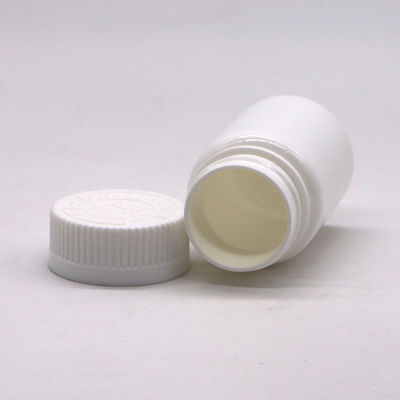 50 mL PE Botão de plástico HDPE de forma redonda para medicamentos Armazenamento de cápsulas de comprimidos sólidos