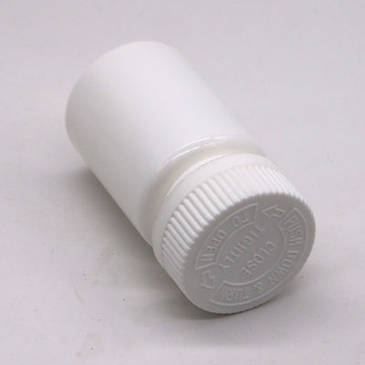 50 mL PE Botão de plástico HDPE de forma redonda para medicamentos Armazenamento de cápsulas de comprimidos sólidos