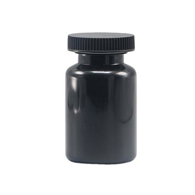 90 mL PET Botão de plástico de forma redonda para medicamentos Solução de armazenamento de cápsulas sólidas