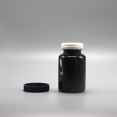 90 mL PET Botão de plástico de forma redonda para medicamentos Solução de armazenamento de cápsulas sólidas