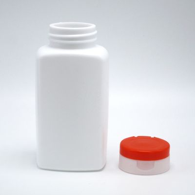 Serigrafia 190ml HDPE garrafa de plástico de forma quadrada para suporte de suplemento de medicina