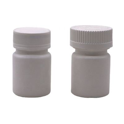 30 mL Botão de plástico PE redondo para medicamento Solução de armazenamento de cápsulas de comprimidos sólidos