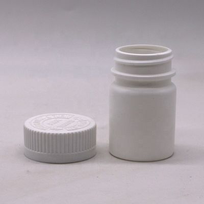 30 mL Botão de plástico PE redondo para medicamento Solução de armazenamento de cápsulas de comprimidos sólidos