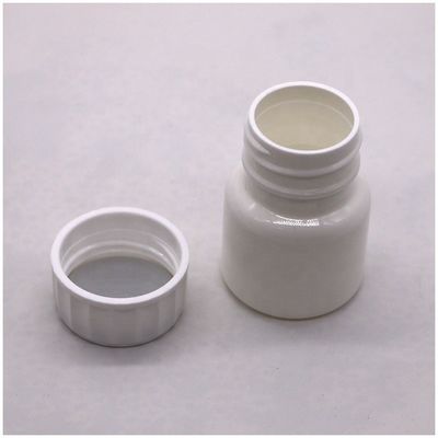 30 mL Botão de plástico PE redondo para medicamento Solução de armazenamento de cápsulas de comprimidos sólidos
