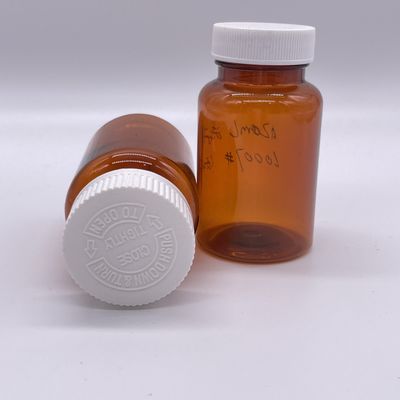 Ambar 120 ml PET com tampa de parafuso branco/ tampa à prova de crianças 2780 pcs