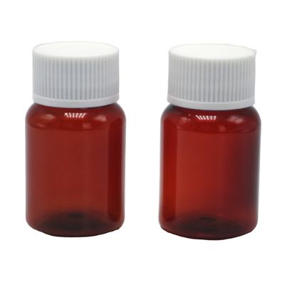 40 ml/1.3 oz Ambre PET Pilha Cápsula Garrafa de Óleo de Peixe com tampa de parafuso de alumínio de prata