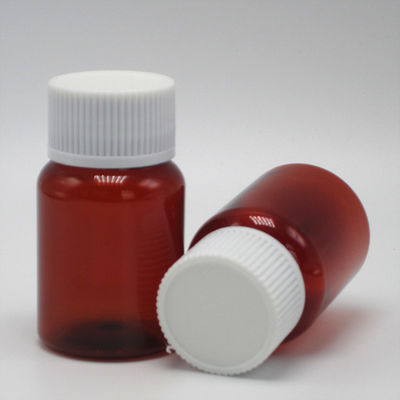 40 ml/1.3 oz Ambre PET Pilha Cápsula Garrafa de Óleo de Peixe com tampa de parafuso de alumínio de prata