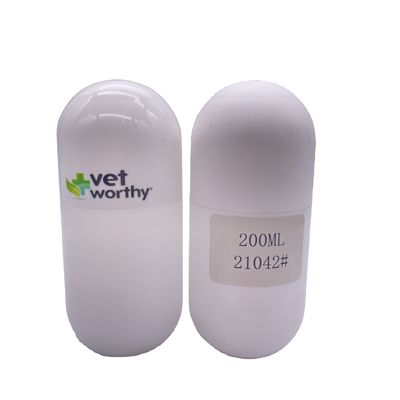 120 ml/130 ml/180 ml/200 ml/250 ml frasco em forma de cápsula de plástico HDPE para suplemento vitamínico