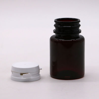 Cores personalizadas 50 ml de pílula PET Amber cápsula frasco de óleo de peixe com tampa/ parafuso