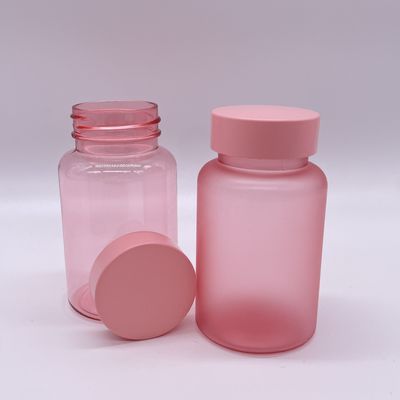 Botelha finalizada em PET de 120 ml personalizada com tampa de parafuso para cápsula de pílula de suplemento