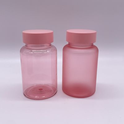 Botelha finalizada em PET de 120 ml personalizada com tampa de parafuso para cápsula de pílula de suplemento