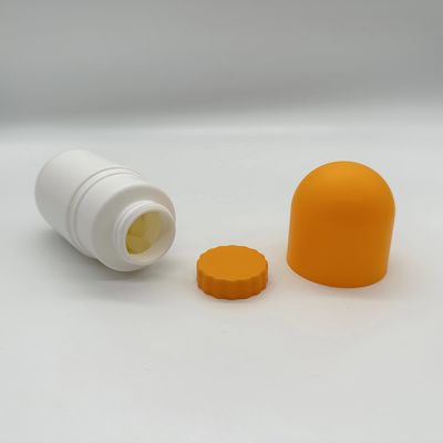 Capela de parafusos 130 ml HDPE Garrafa de cápsula para suplemento doces comprimidos medicina plástica
