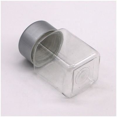 Garrafa de plástico PET de forma quadrada clara de 30 ml para medicamento Suplemento de armazenamento Suplemento