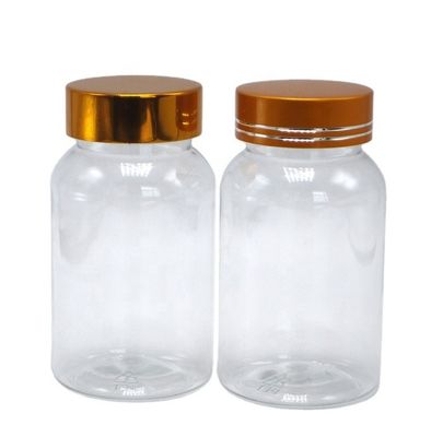 120 ml de boca larga Flip Top Cap PET Botão para recipiente de suplemento de frasco de pílula personalizado