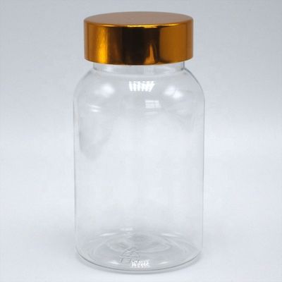 120 ml de boca larga Flip Top Cap PET Botão para recipiente de suplemento de frasco de pílula personalizado