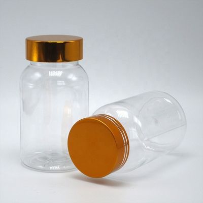 120 ml de boca larga Flip Top Cap PET Botão para recipiente de suplemento de frasco de pílula personalizado