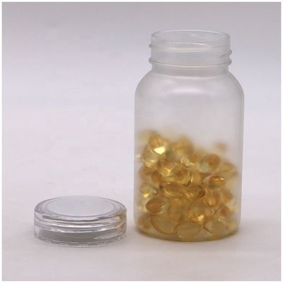 120 ml de boca larga Flip Top Cap PET Botão para recipiente de suplemento de frasco de pílula personalizado