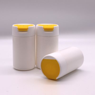 Material PE 120 ml Botão de plástico HDPE redondo para armazenamento de comprimidos e cápsulas sólidas