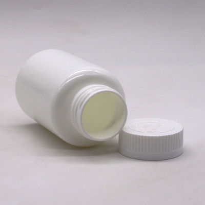 Logotipo personalizado 175mL Botão de plástico PE de forma redonda para armazenamento de cápsulas de comprimidos sólidos
