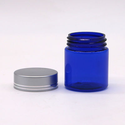 Recheio 40ml/1.3oz PET pílula cápsula garrafa de óleo de peixe com tampa de parafuso de alumínio de prata
