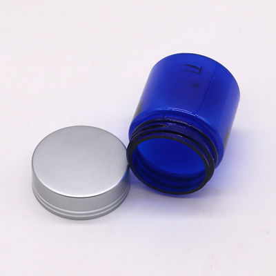 Recheio 40ml/1.3oz PET pílula cápsula garrafa de óleo de peixe com tampa de parafuso de alumínio de prata