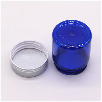 Recheio 40ml/1.3oz PET pílula cápsula garrafa de óleo de peixe com tampa de parafuso de alumínio de prata
